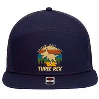 Awesome 3rd Birthday Dinosaur Gift 7 Panel Mesh Trucker Snapback Hat