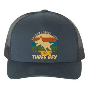 Awesome 3rd Birthday Dinosaur Gift Yupoong Adult 5-Panel Trucker Hat