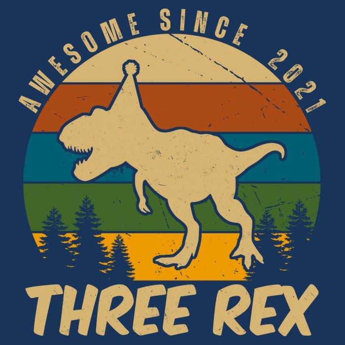 Awesome 3rd Birthday Dinosaur Gift Cooling Performance Crew T-Shirt