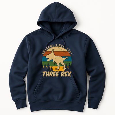Awesome 3rd Birthday Dinosaur Gift Hoodie