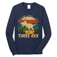 Awesome 3rd Birthday Dinosaur Gift Long Sleeve Shirt