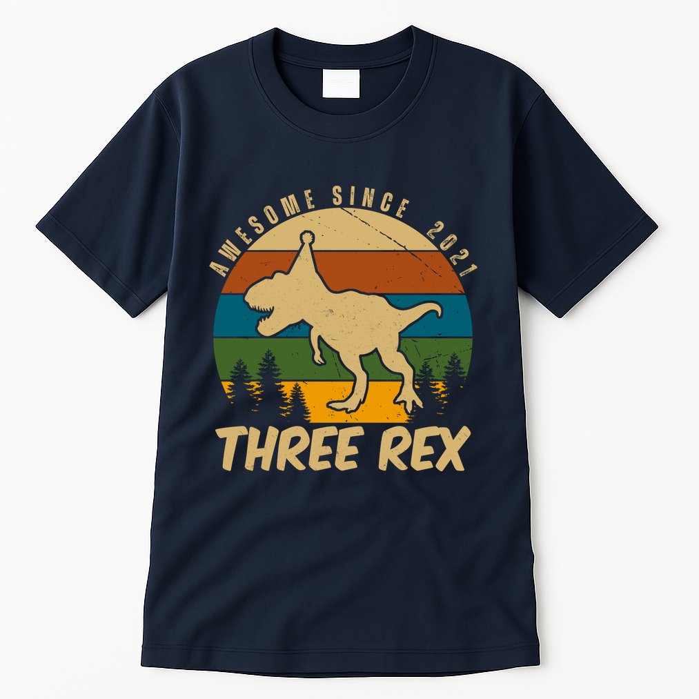 Awesome 3rd Birthday Dinosaur Gift Tall T-Shirt