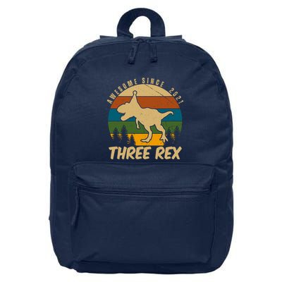 Awesome 3rd Birthday Dinosaur Gift 16 in Basic Backpack