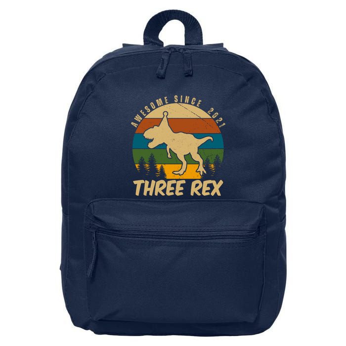 Awesome 3rd Birthday Dinosaur Gift 16 in Basic Backpack