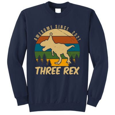 Awesome 3rd Birthday Dinosaur Gift Tall Sweatshirt