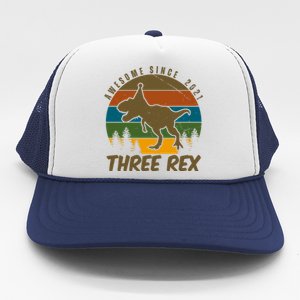 Awesome 3rd Birthday Dinosaur Gift Trucker Hat