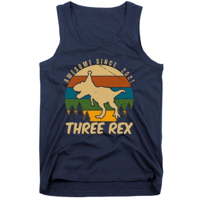 Awesome 3rd Birthday Dinosaur Gift Tank Top