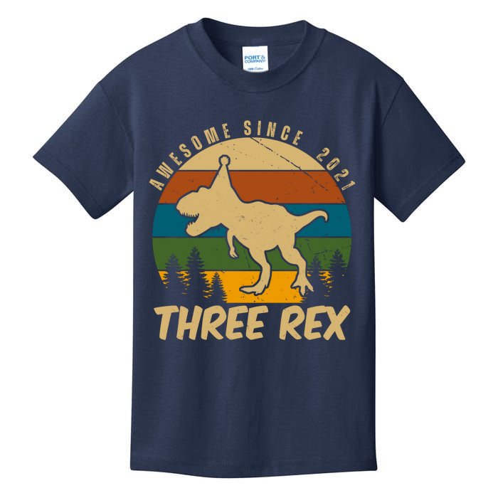 Awesome 3rd Birthday Dinosaur Gift Kids T-Shirt