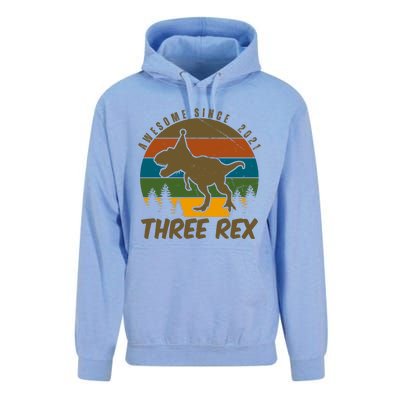 Awesome 3rd Birthday Dinosaur Gift Unisex Surf Hoodie