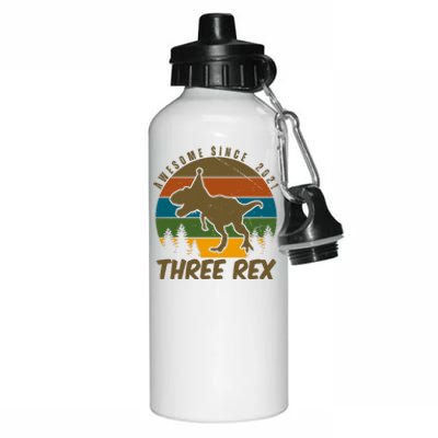 Awesome 3rd Birthday Dinosaur Gift Aluminum Water Bottle 