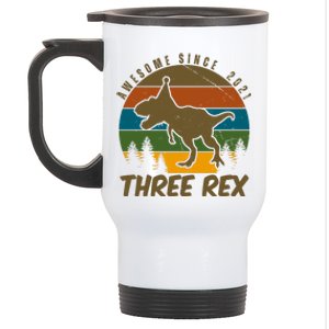 Awesome 3rd Birthday Dinosaur Gift Stainless Steel Travel Mug