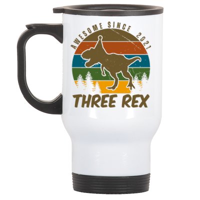 Awesome 3rd Birthday Dinosaur Gift Stainless Steel Travel Mug