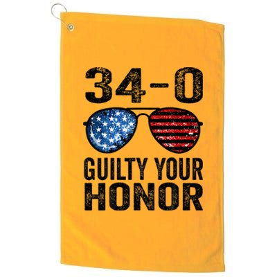 All 34 Felony Counts Anti Trump Political Statement Platinum Collection Golf Towel