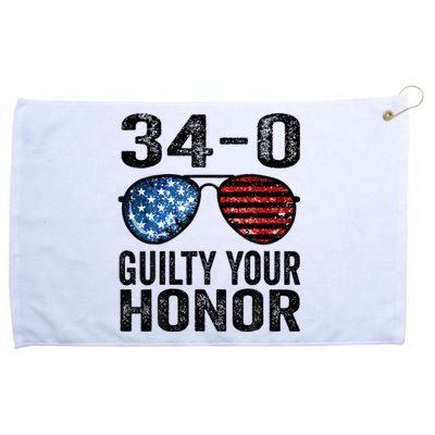 All 34 Felony Counts Anti Trump Political Statement Grommeted Golf Towel