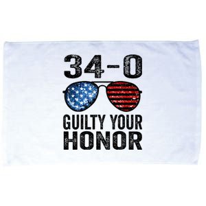 All 34 Felony Counts Anti Trump Political Statement Microfiber Hand Towel