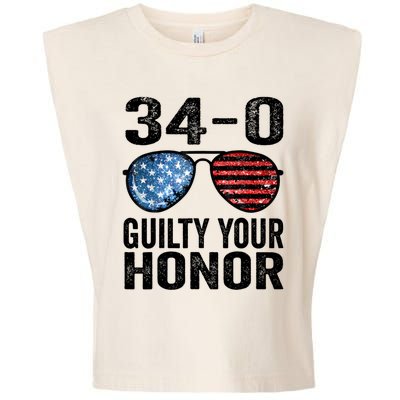 All 34 Felony Counts Anti Trump Political Statement Garment-Dyed Women's Muscle Tee