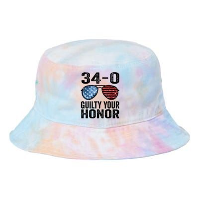 All 34 Felony Counts Anti Trump Political Statement Tie Dye Newport Bucket Hat