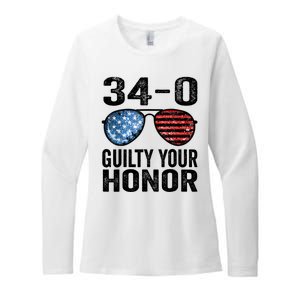 All 34 Felony Counts Anti Trump Political Statement Womens CVC Long Sleeve Shirt