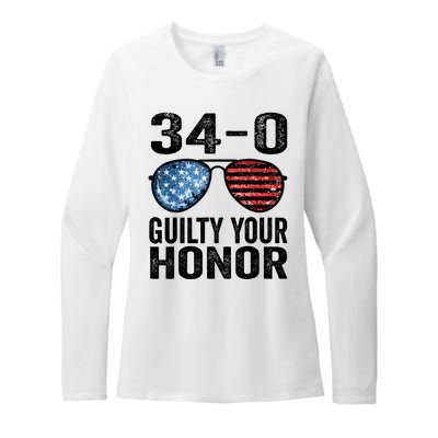 All 34 Felony Counts Anti Trump Political Statement Womens CVC Long Sleeve Shirt