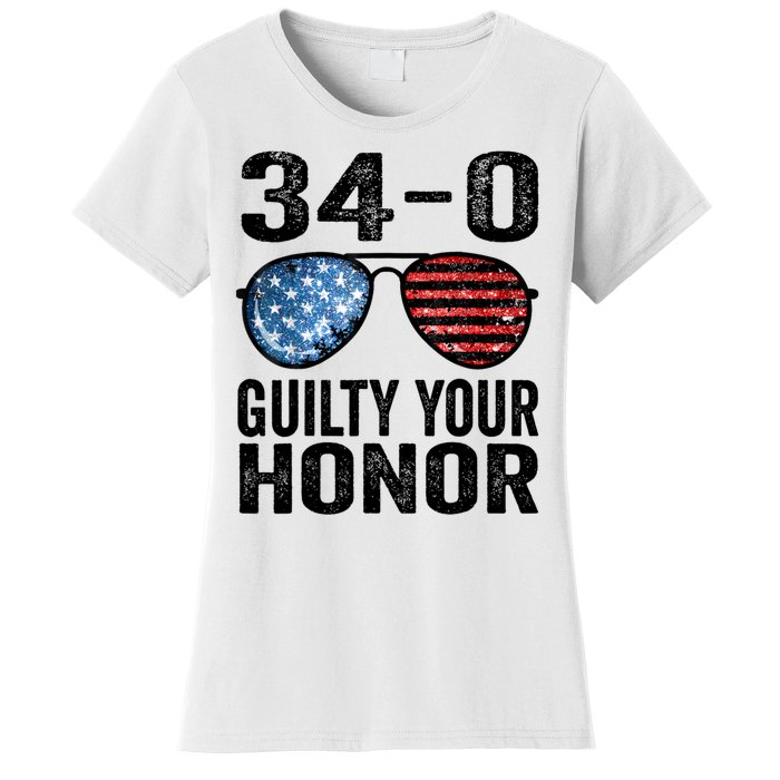 All 34 Felony Counts Anti Trump Political Statement Women's T-Shirt