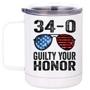 All 34 Felony Counts Anti Trump Political Statement 12 oz Stainless Steel Tumbler Cup