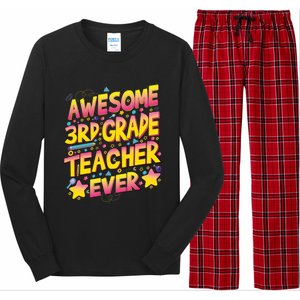 Awesome 3Rd Grade Teacher Ever Meaningful Gift Long Sleeve Pajama Set