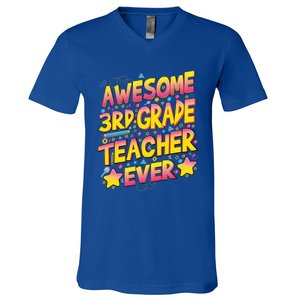 Awesome 3Rd Grade Teacher Ever Meaningful Gift V-Neck T-Shirt