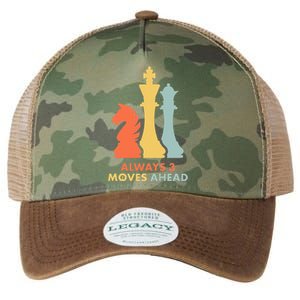 Always 3 Moves Ahead Retro Chess Player Gift Legacy Tie Dye Trucker Hat