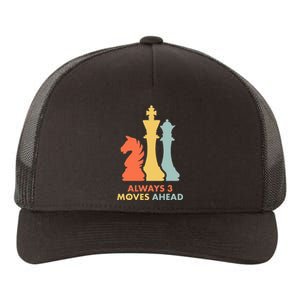 Always 3 Moves Ahead Retro Chess Player Gift Yupoong Adult 5-Panel Trucker Hat