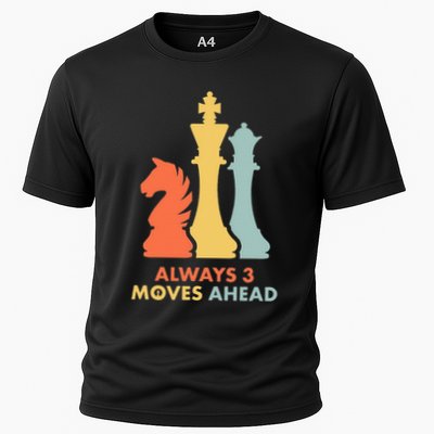 Always 3 Moves Ahead Retro Chess Player Gift Performance Shirt