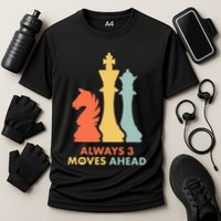 Always 3 Moves Ahead Retro Chess Player Gift Performance Shirt