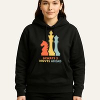 Always 3 Moves Ahead Retro Chess Player Gift Hoodie