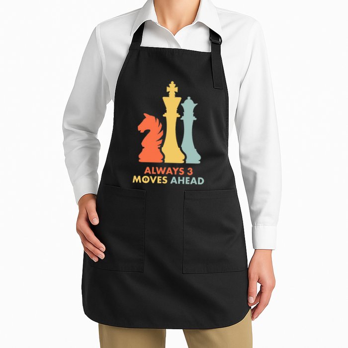 Always 3 Moves Ahead Retro Chess Player Gift Apron