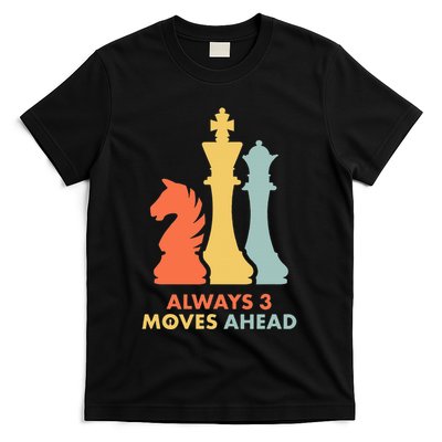 Always 3 Moves Ahead Retro Chess Player Gift T-Shirt