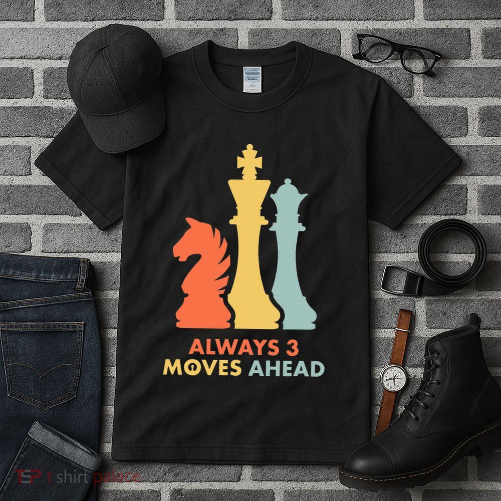 Always 3 Moves Ahead Retro Chess Player Gift Tall T-Shirt