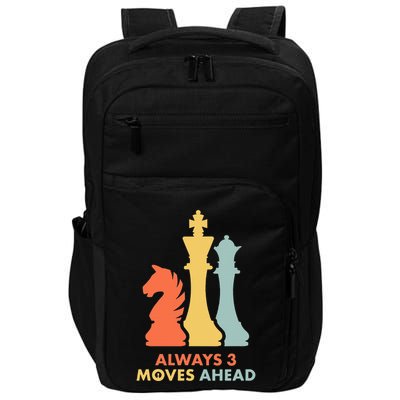 Always 3 Moves Ahead Retro Chess Player Gift Impact Tech Backpack