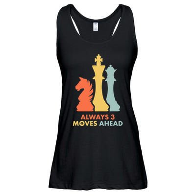 Always 3 Moves Ahead Retro Chess Player Gift Ladies Essential Flowy Tank
