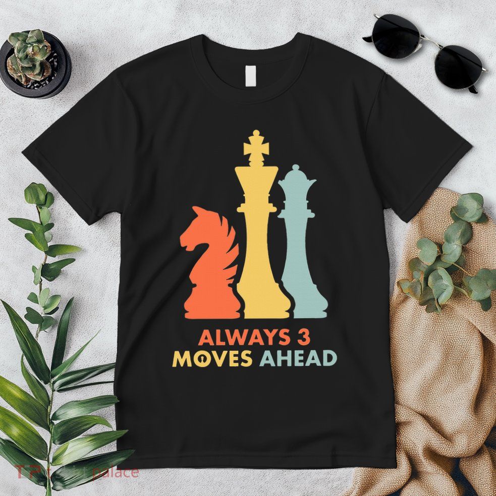 Always 3 Moves Ahead Retro Chess Player Gift Premium T-Shirt