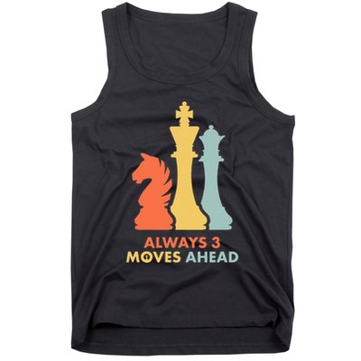 Always 3 Moves Ahead Retro Chess Player Gift Tank Top