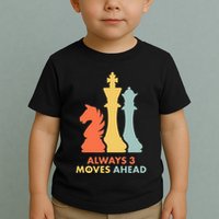 Always 3 Moves Ahead Retro Chess Player Gift Toddler T-Shirt