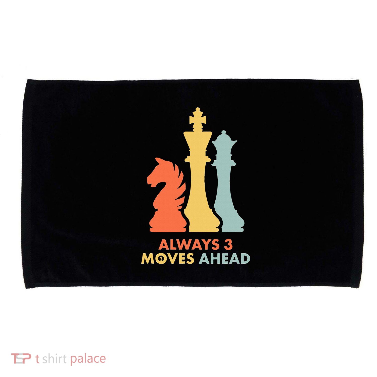 Always 3 Moves Ahead Retro Chess Player Gift Microfiber Hand Towel