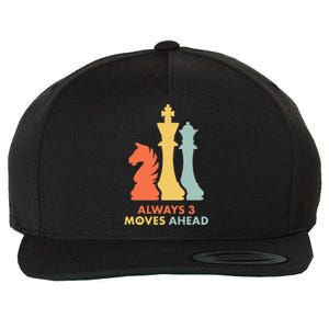 Always 3 Moves Ahead Retro Chess Player Gift Wool Snapback Cap