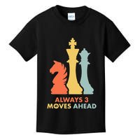 Always 3 Moves Ahead Retro Chess Player Gift Kids T-Shirt