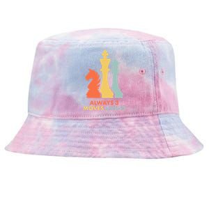 Always 3 Moves Ahead Retro Chess Player Gift Tie-Dyed Bucket Hat