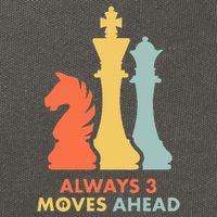 Always 3 Moves Ahead Retro Chess Player Gift Cotton Canvas Backpack