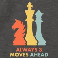 Always 3 Moves Ahead Retro Chess Player Gift Vector Backpack