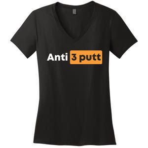 Anti 3 Putt Women's V-Neck T-Shirt