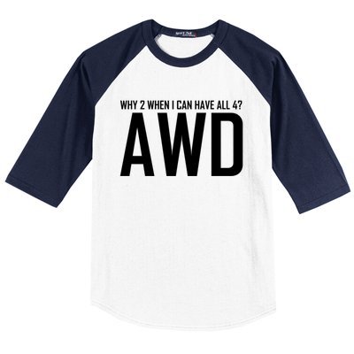 All 4 Awd Design For Allwheel Drive Car Fans Gift Baseball Sleeve Shirt