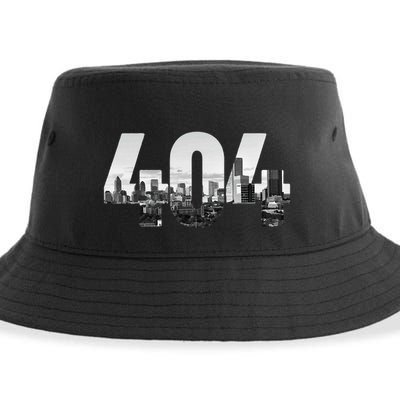 Atlanta 404 Area Code Skyline Atl Georgia Vintage Sustainable Bucket Hat