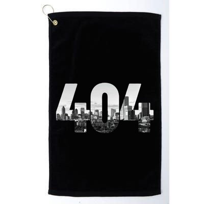 Atlanta 404 Area Code Skyline Atl Georgia Vintage Golf Towel